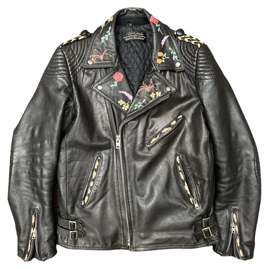 Exotic Woods x Harley Davidson x Gericke Hand Painted Vintage Leather Jacket