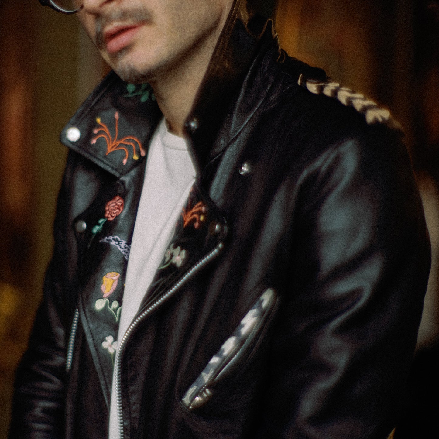 Your Flowers Leather Jacket