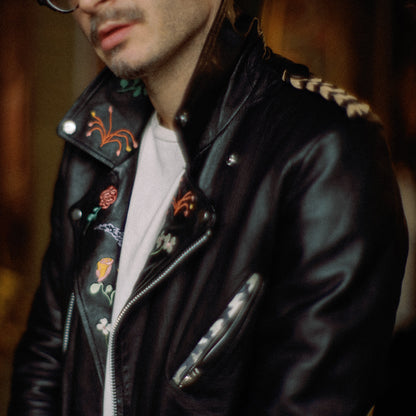 Your Flowers Leather Jacket