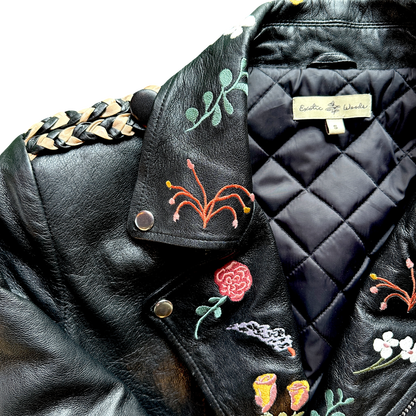 Your Flowers Leather Jacket detail view