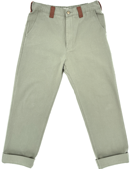Green Twill Explorer Pants