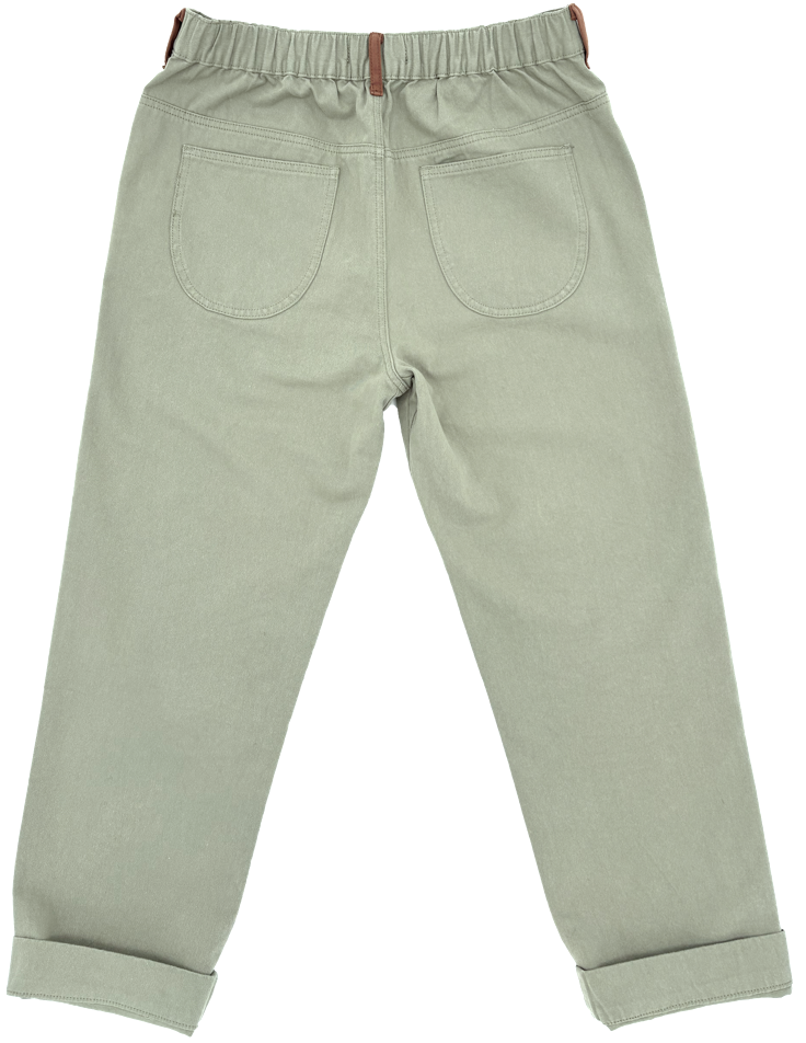Green Twill Explorer Pant back view
