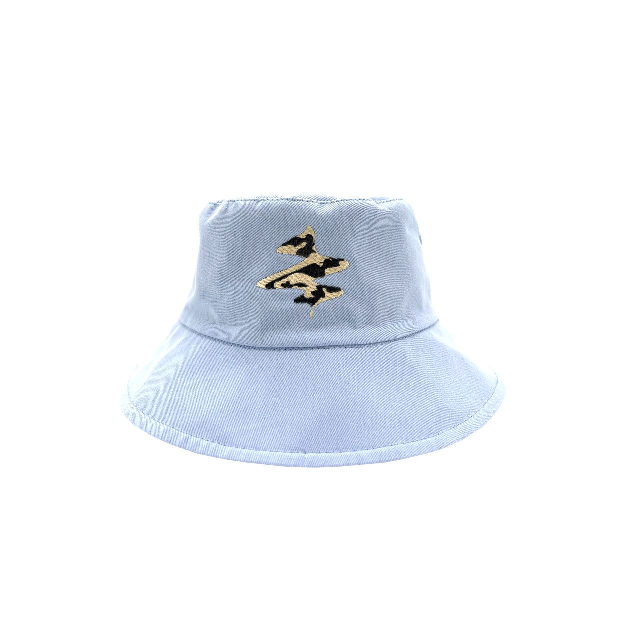 Be Out Bucket Hat front view on blue side