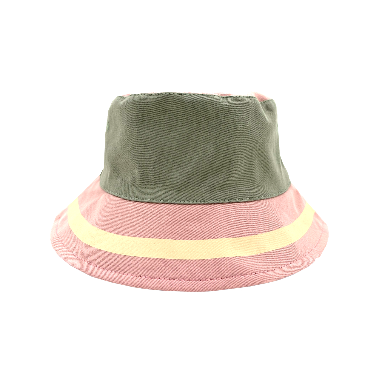 Be Out Bucket Hat back view on pink and green side