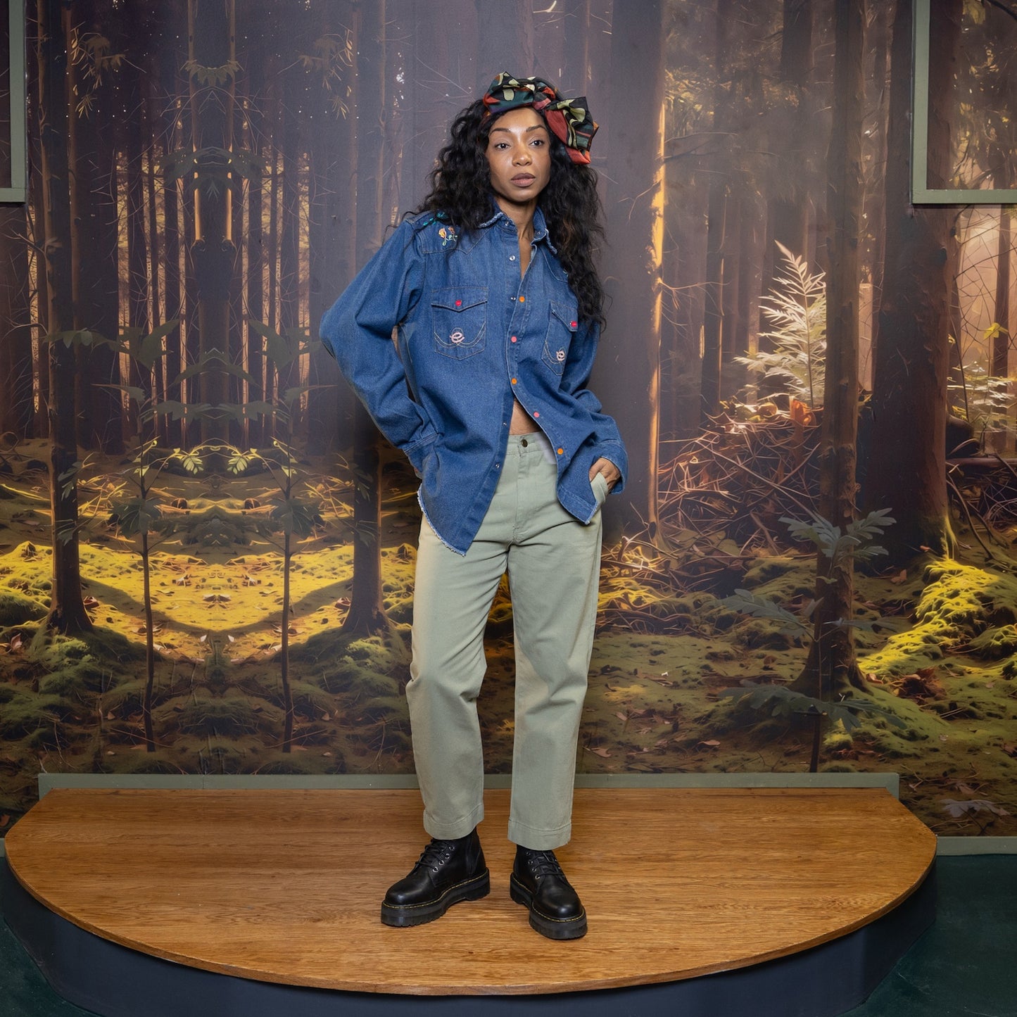 Your Flowers Denim Shirt