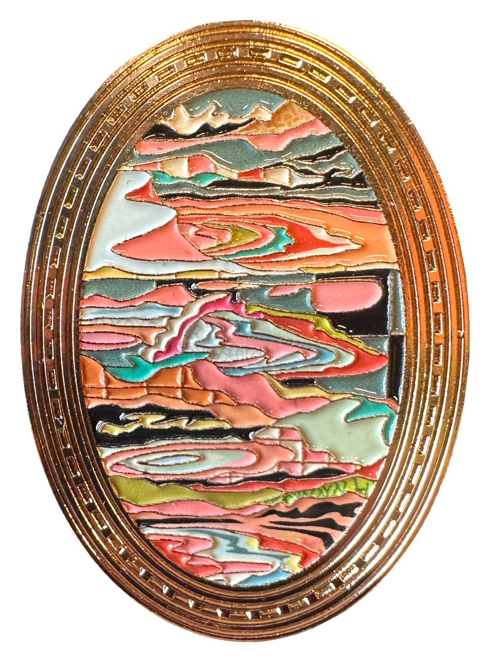 Paintings Brooch No. 11 front view