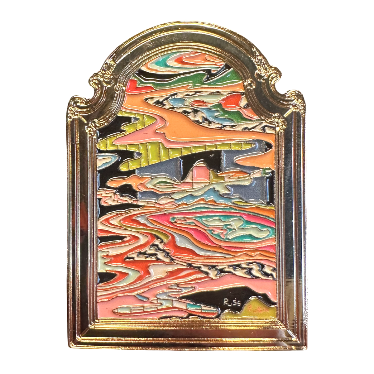 Painting Brooch No. 9 front view