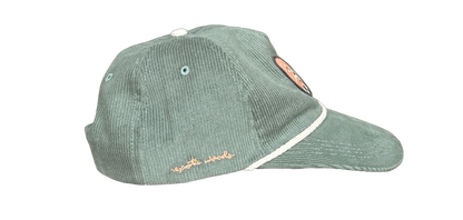 Hand Painted Green Cord Explorer's Hat no. 3