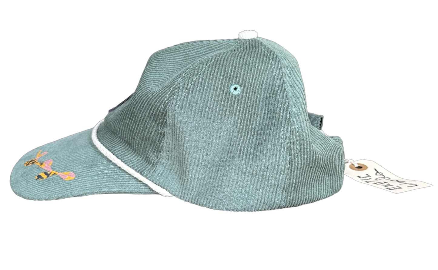 Hand Painted Green Cord Explorer's Hat no. 7