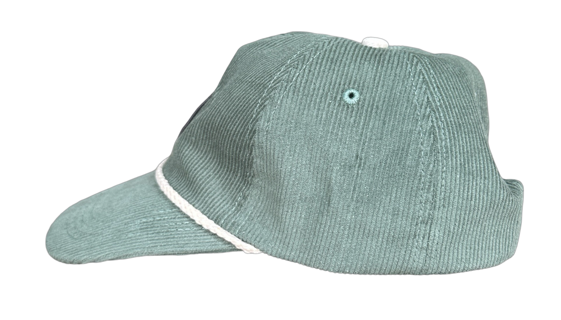 Hand-Painted Green Cord Explorer Hat side view