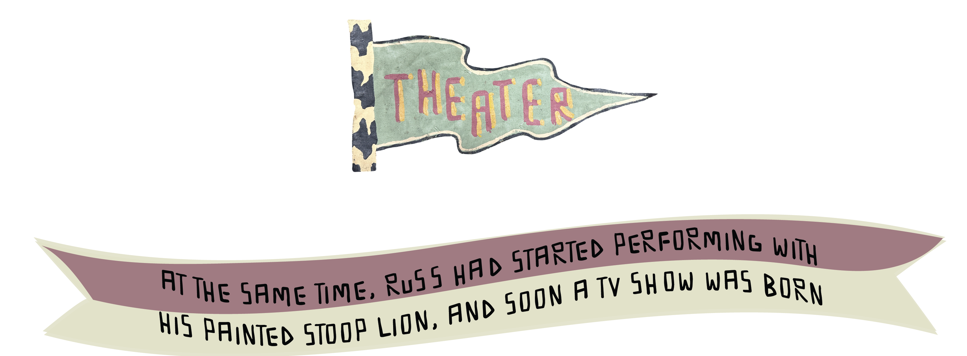 Text banner with label and description of a collection inspired by artist Russ Rubin's