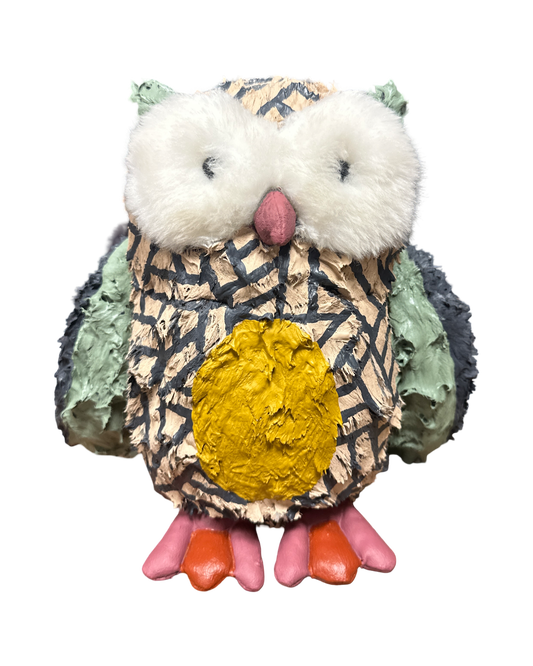 Painted stuffed animal by Russ Rubin